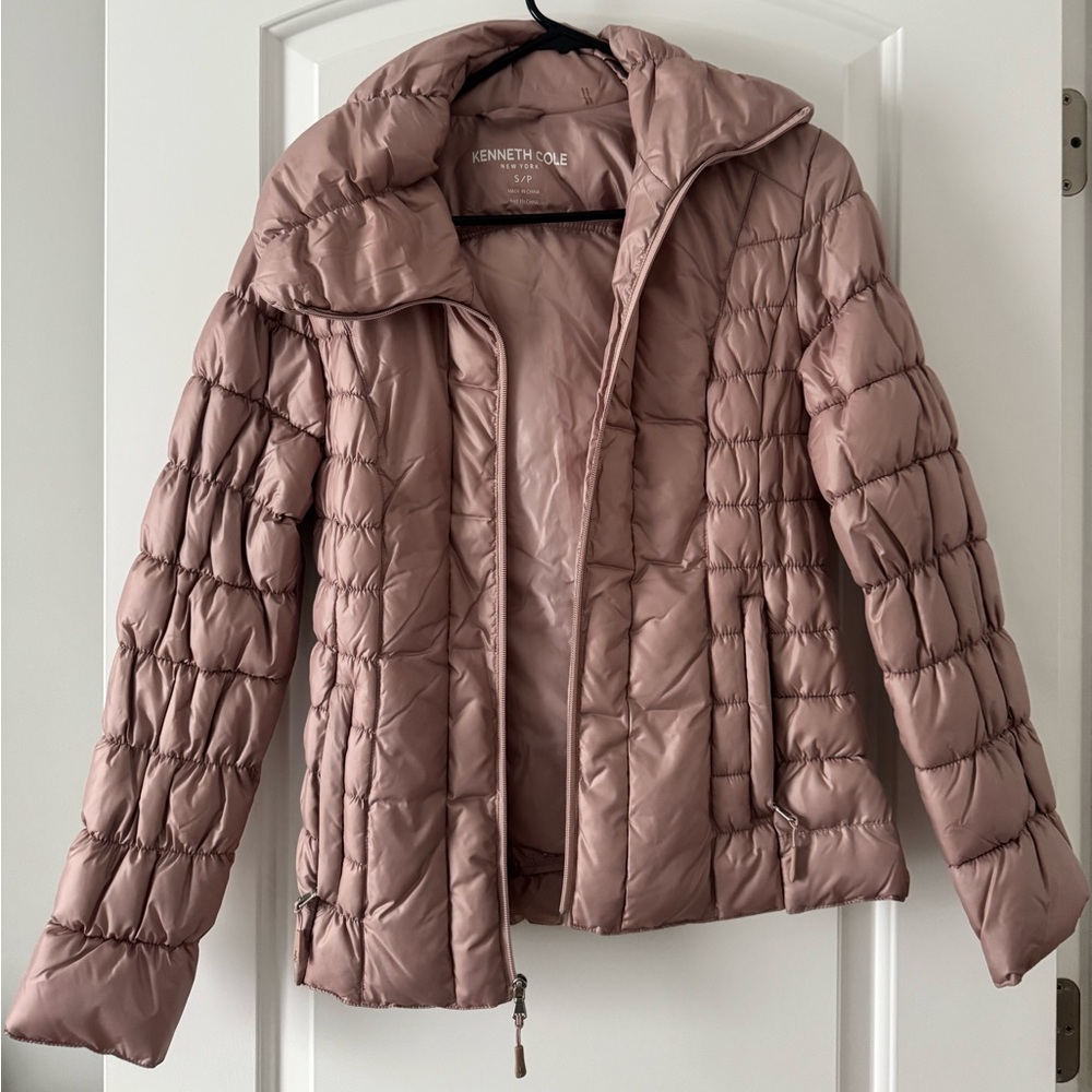 Kenneth Cole Pink Quilted Puffer Jacket
